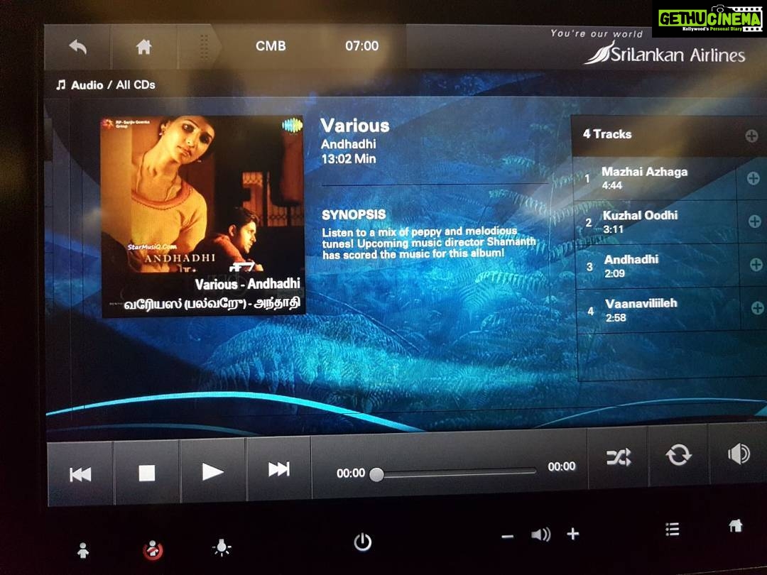 Anjena Kirti Instagram - Guess who my friend saw on his Sri Lankan Airline flight this morning #Andhadhi π¦ππΌπ¦π @ajaiumeshofficial