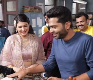 Anjena Kirti Instagram - Maanaadu making 🎬 Happy birthday @silambarasantrofficial ♾🎂