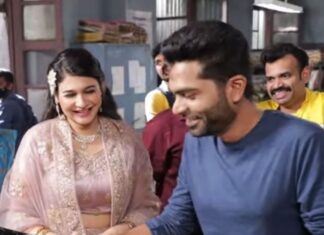 Anjena Kirti Instagram - Maanaadu making 🎬 Happy birthday @silambarasantrofficial ♾🎂