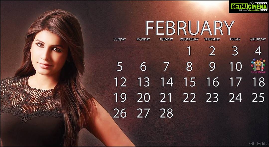 Anjena Kirti Instagram - Sweet fan made Calendar with my birthday highlighted..birthday month begins tomorrow ❤🎂🌟🌟🌟