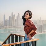 Anju Kurian Instagram - The view behind me looks like a stock market graph😁! @theviewpalm @placestovisitindubai 📸- @fazil3 #viewpalm #palmjumeirah #dubai #dubailife #justories #morningvibes #uae #exploremore #traveller #wanderlust #currentmood #instafashion #instagood The View, Palm Jumeirah, Dubai