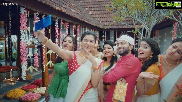 Anju Kurian Instagram - #oppo #tvc #oppomobile #oppokerala #onam2020