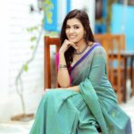Anju Kurian Instagram – P.c – @riophotography.in 
Saree- @shiulisarees 
Styling – @stylefilesbyzoya__joy 
Make up – @swathi.jagannath.1