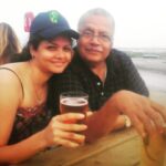 Anuya Bhagvath Instagram - That's what dads r for,to share your griefs and toast!That's Urologist late Dr Y.J Bhagwat,the coolest dad on the planet and my oxygen! With a rebel daughter like me it's tough to smile ;) #anuya