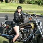 Anuya Bhagvath Instagram - The woman,the machine,Street hawk!Badass woman!Super nostalgic SMS days,miss my 1800cc Harley Davidson ride! Mbali