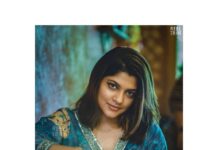 Aparna Balamurali Instagram - 💙 Captured and edited by : @nikhilsurendran__ Outfit courtesy : @hydrangea_designers Shoot Coordination : @reeltribe MUA : @_.srilakshmi.__ Edam Art Cafe & patisserie