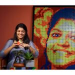 Aparna Balamurali Instagram - Birthday this year, being one of the most challenging years for all of us, started with this. A person's time and effort would be the greatest gift one could ask for. Harietta.. I have no words to express my gratitude. The effort you took to make this with 600 Rubik's cubes is out of the world. Thank you 😊❤️ @_hariology_ Do follow this page for amazing works like these. Also, thank you @gaanammedia for capturing it beautifully:) Thrissur