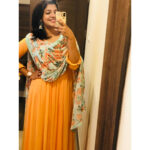 Aparna Balamurali Instagram - It was a pleasure to wear @macawz_designs for the inaugration of the most prestigious Anna Kitex group, perinthalmanna. And accessorised by my favourite @pradejewels 🧡 #florals #favouritecolor Perintalmanna