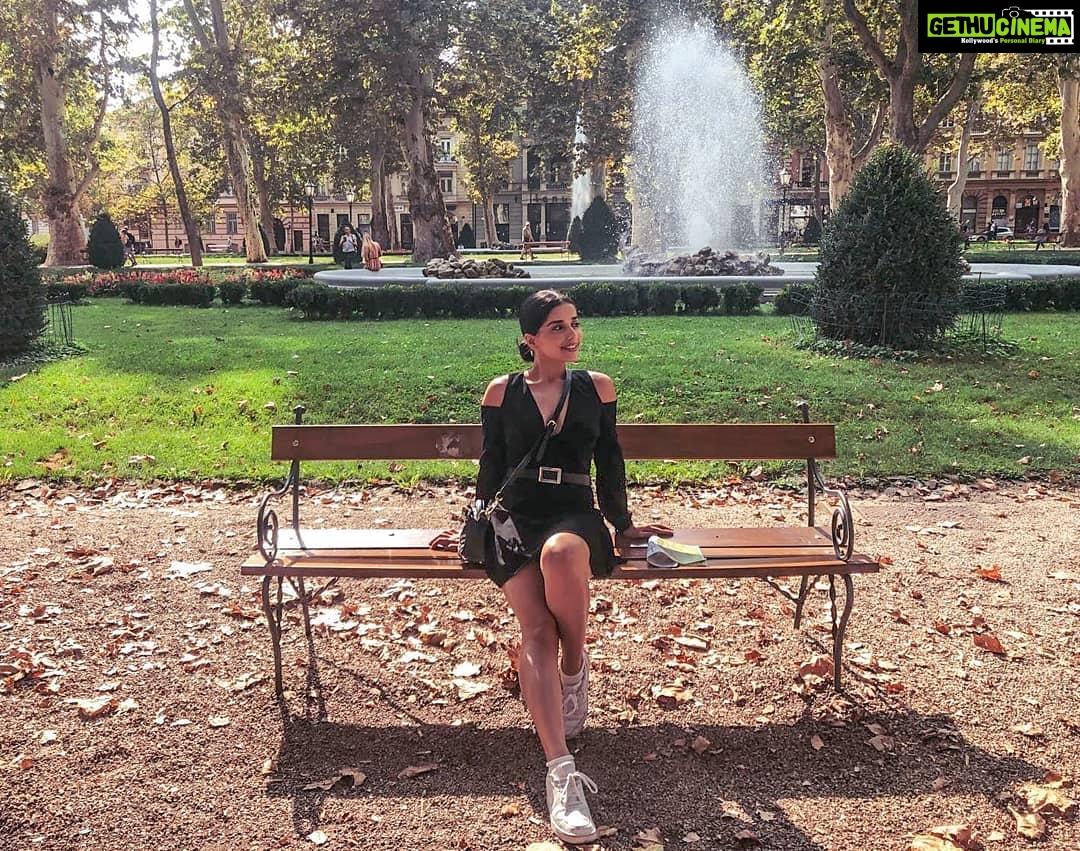 Aparnaa Bajpai Instagram - Taking a break to map out the way to the city and also click a postcard picture with a beautiful park in the background. Checklist job done right✔️ #Zagreb #croatia #travel #glocalchild #traveller #mytravelstories Zagreb, Croatia