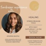 Aparnaa Bajpai Instagram - All proceeds from this session goes to COVID Relief donations. This Saturday @ 6:00pm join me for a COVID stress release Yoga and wellness session. In collaboration with @vajor @udayfoundation @milaapdotorg Go to www.vajor.com/fundraiser 🙏🏽🙏🏽🙏🏽