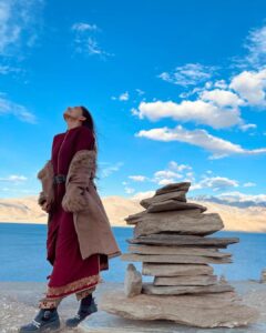 Aparnaa Bajpai Instagram - Wearing my Dear friend’s @dragoncollectionladakh ‘s Ladakhi attire👘
