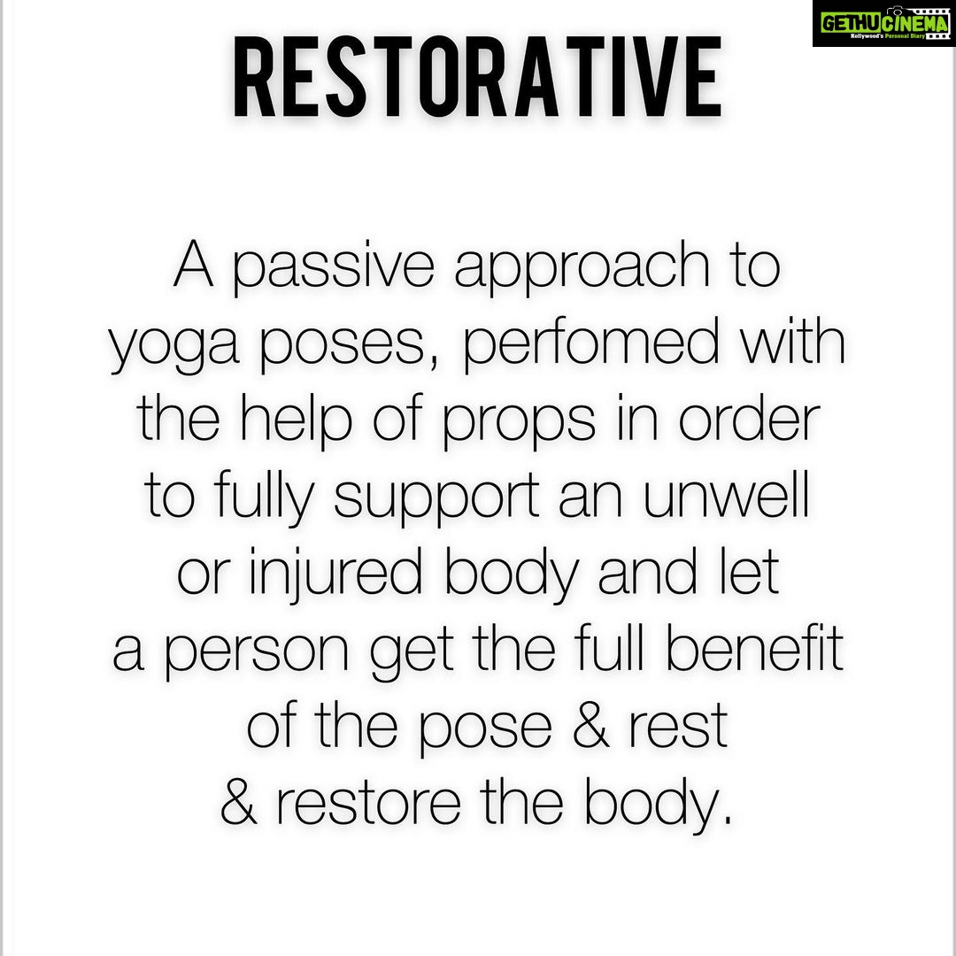 Aparnaa Bajpai Instagram - Which one should you choose? HATHA: If you’re a beginner and prefer to start slow and understand the postures better. In Hatha, you can progress at your own pace & gradually incorporate all the essentials of yoga by following top to bottom sequence of a traditional hatha yoga practice. (Kriya to asana to sadhana) ASHTANGA VINYASA: If you prefer to follow the same routine everyday & are more charged up with a disciplined & strict routine. In Ashtanga, you move to the next pose only after nailing the one before it, so you get to practice your weak sides longer than your strong sides in order to progress in a pre-structured series. VINYASA: If you’re a creative person & love to mix things up in your daily life. In vinyasa, you can pick poses according to your mood or mind & body requirements. More than progress, it’s about flowing & connecting with the body while having some fun as well without any pre-set structure. YIN: If you prefer to slow down & stay in your pose for slightly longer than constantly moving around. In Yin, your goal is to get to the deeper tissues & fascia in order to lengthen & strenthen it which can also condition your muscles for future practice. RESTORATIVE YOGA: If you have an injury or any limitations to perform certain poses and are looking to heal & restore the body. In restorative, a prop can help you align & stay in a pose while also letting you feel supported, calm & relaxed. Which one would you choose? #yoga #hatha #ashtanga #ashtangavinyasa #vinyasa #hathayoga #yinyoga #restorativeyoga