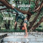Aparnaa Bajpai Instagram - Contd... And after understanding from the previous two posts, y’all know that a yogi’s primary goal is samadhi & to reach that he has to follow the path of ashtanga (8 limbs) yoga. - After pratyahara which is turning inwards by withdrawing from his senses, a yogi enters DHARANA. This is the most important part of meditation which is ‘concentration’. During this stage a yogi puts all his awareness, focus & concentration on one object (which is subtle in the inner realm of the mental plane). - After mastering this one pointed concentration, a yogi enters DHYANA. Which is meditation, when a yogi has totally submerged in his practice & has completely surrendered to the abyss of self knowledge, self reflection & self awareness. - Which leads to SAMADHI, when the yogi becomes one with his meditation, one with the knowledge, one with the self; one with the source. This Union is yoga🧘🏼‍♀️ OM✨ Patanjali's Yoga Sutras