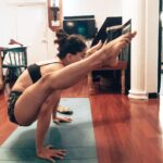 Aparnaa Bajpai Instagram - Never enjoyed Home practice this much ever before. #quarantineyoga ;)) PS:- Don’t miss my gaze in the second picture. That’s how I focus on my drishthi🙈 . . . . . . #yoga #yogainspiration #yogapractice #yogaeverydamnday #yogaanywhere #yogagirl #yogi #yogalife #yogalove #yogalover #yogachallenge #yogalifestyle #yogatime #yogagram #yogaflow #spiritual #spiritualjourney #spiritualgrowth #pinchamayurasana