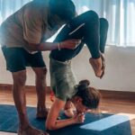 Aparnaa Bajpai Instagram - Work in progress😅 Right techniques by @rameshshetty_yoga_shala🙏🏻 Thank you 💙💙💙 Gokulam, Mysore