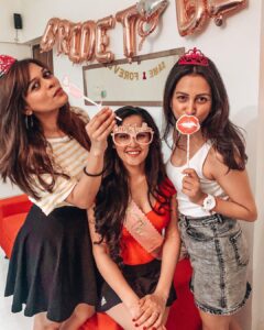 Aparnaa Bajpai Instagram - Bachelorette done ✅ My little one is getting married👰 and I can’t express how very happy I am for her. #simplethingsmakeherhappy #shewillalwaysbemybaby #slowlygettingbigger #fromgirltowoman #fairytalestory #weddingbells #tennisgirls Mumbai, Maharashtra