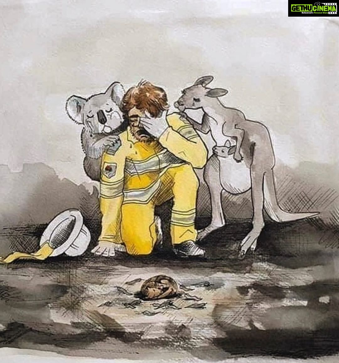 Aparnaa Bajpai Instagram - Australia is burning!!! Millions of acres of land is burnt. Millions of animals are killed. This catastrophe is going on for months now and we can not be sleeping. As the citizens of this planet, taking shelter and using the resources from the planet, We as a collective have a responsibility towards it. These poor animals can not save themselves and the least we can do is spread awareness for their lives, for Australia, for our Planet, for our Future. Those who can donate, please find a link on all the pages listed below:- @redcrossau @currumbinwildlifehospital @nswrfs (Every little penny counts) . . . #saveaustralia #australia #australiafires #savetheplanet #climatechange #spreadawareness #bushfire