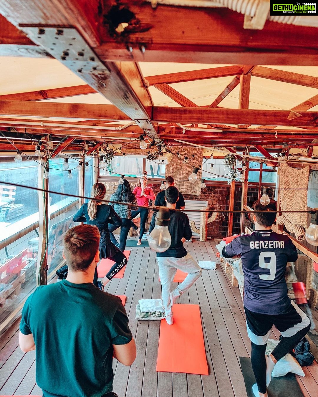 Aparnaa Bajpai Instagram - Another beautiful day of sharing yoga love with these amazing humans at @kabul_party_hostel . . . #yoga Barcelona, Spain