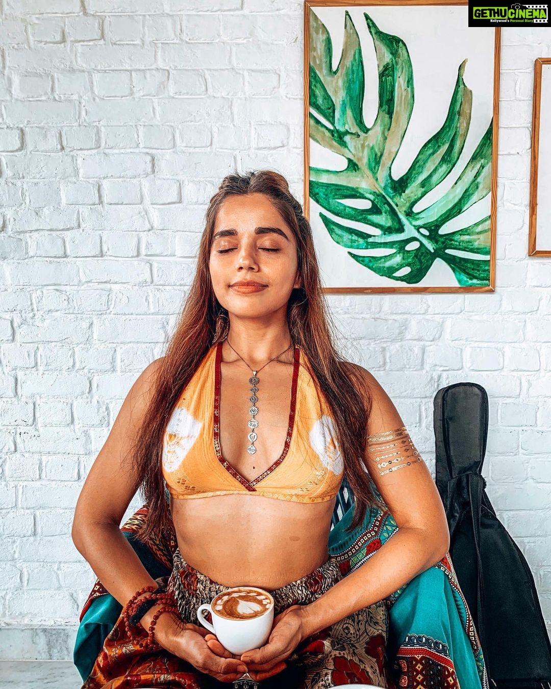 Aparnaa Bajpai Instagram - My morning caffeine meditation 🧘🏼♀️ . . . #meditation #yoga #yogi #instayoga #rishikesh #travelblogger #travelvlogger #travelindia #india #yogacapitaloftheworld #shotoniphone #lightroom Ganga View Cafe
