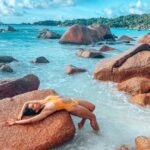 Aparnaa Bajpai Instagram - To the land I come from, To the air I breathe, To the sea I belong. You are the feed to my soul, Nature! I rest my case:-#wordsbyaparnaa . . . #beach #beachbum #seychelles #praslin #ladigue #swimwear #travel #travelbucketlist #traveller Seychelles