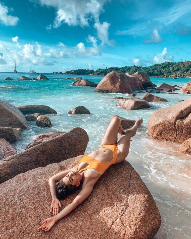 Aparnaa Bajpai Instagram - This will be my favorite beach so far🌊 . . . #anselazio #seychelles #beach #travel #traveller #travelbucketlist #travelgram #beachbum Anse Lazio Beach, Praslin Island