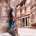Aparnaa Bajpai Instagram - The hidden treasure: Petra💫 No one visiting this place will leave without getting mesmerized by the mammoth rock formations naturally standing there and parts of it,beautifully carved by the Nabateans; people who lived here centuries ago. This city was called the secret city of Petra when it was first discovered and not many know the exact details and history surrounding the ruins of Petra. Although, we got a couple of stories from the locals living there and our very helping guide, yet this very mysterious place has left our minds racking to unravel the hidden treasures and this picture is a perfect depiction of it: awestruck by The Treasury. . . . #travel #petra #petrajordan #jordan #traveller #travelphotography #sonyalpha #lightroom #travelbucketlist #sevenwonders #iamtb Petra, Ma`An, Jordan