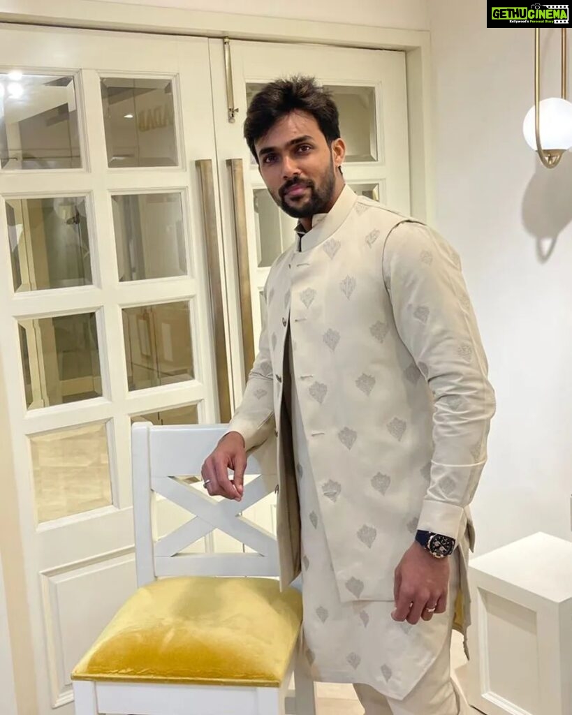 Arav Instagram - Thank you @zafirandshadab for this wonderful outfit.. #arav #wedding #indowestern #indianwedding