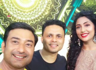 Aravind Akash Instagram - Fun time 🤣🤣🤣in star magic show in flowers channel 🙃🙃🙃