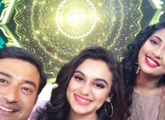 Aravind Akash Instagram - Fun time 🤣🤣🤣in star magic show in flowers channel 🙃🙃🙃