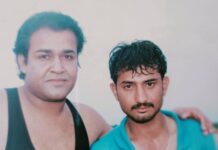 Aravind Akash Instagram - Unforgettable moments of life time🙏🏻working with universal star Mohanlal sir (lal Etta ) in the movie iruvar🙏🏻