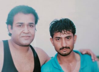 Aravind Akash Instagram - Unforgettable moments of life time🙏🏻working with universal star Mohanlal sir (lal Etta ) in the movie iruvar🙏🏻