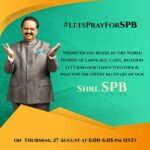 Aravind Akash Instagram – Pls pray for the legend spb sir 🙏🌷