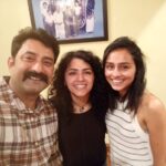 Aravind Akash Instagram – With pragathi and Maalavika 😊
