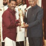 Aravind Akash Instagram - President of India presents Padma Shri to Shri Prabhu Deva for Art. A choreographer, film director, producer and actor, he has worked in Tamil, Telugu, Hindi, Malayalam and Kannada films. In a career spanning 25 years, he has performed and designed a wide range of dancing styles.