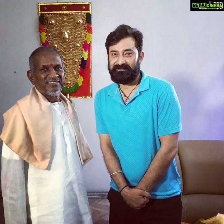 Aravind Akash Instagram - With the one and only King of kings #isaignani 🙏