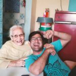 Aravind Akash Instagram - Had a mixture of naughtiness and happiness with Granny🤗 A great time indeed!