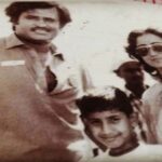 Aravind Akash Instagram - My childhood picture with my mom and super Star Rajinikanth⭐⭐⭐⭐⭐🙏🏻