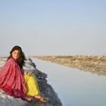 Archana Instagram – Kissed by a stream of aqua water … this is far beyond the zero point at #rannofkutch sooo pristine and still the waters that one touch & u can see the ripples caused by my toes … infact when you see satellite image of Gujarat … #rann appears aqua (one of my favvv colors) no wonder it called out to me so strong! 
.
.
.
#namak #salt #desert #whitedesert #aqua #gujarat #kutch #nature #photography #magnificent #glorious #beauty #colours #skies #india #desert #tourism #mycountry #mypride Rann Utsav, Kutch, Gujarat