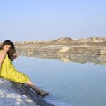 Archana Instagram - Kissed by a stream of aqua water … this is far beyond the zero point at #rannofkutch sooo pristine and still the waters that one touch & u can see the ripples caused by my toes … infact when you see satellite image of Gujarat … #rann appears aqua (one of my favvv colors) no wonder it called out to me so strong! . . . #namak #salt #desert #whitedesert #aqua #gujarat #kutch #nature #photography #magnificent #glorious #beauty #colours #skies #india #desert #tourism #mycountry #mypride Rann Utsav, Kutch, Gujarat