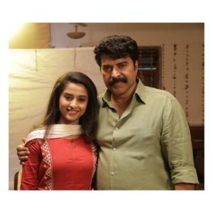 Arthana Binu Instagram - Happy birthday sir. It was an absolute pleasure to work with you. I only got to interact with you for very little time period but yet the knowledge you imparted is definitely going to be imbibed in my head forever.
.
.
 On the set of Shylock, at times during shotgap we all used to round up and chat about  our experiences. At times sir used to join us and share his working experience from masterpieces like amaram, azhakiya ravanan, trishna ...... At times he even used to find iconic scenes from youtube and showed us just to make us understand his experience better. 
.
.
Wishing the megastar , forever happiness and continue to grow young with your dynamic and charismatic work of art