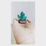 Arthana Binu Instagram - First ever miniature I made with air dry clay back in last year. Trust me! I can make much better ones now! This was gifted to tukkudu @meeghal_elza undoubtedly because she is the ultimate cutie but also the ultimate chorichi🤣 #diy #clayminiature #cactus