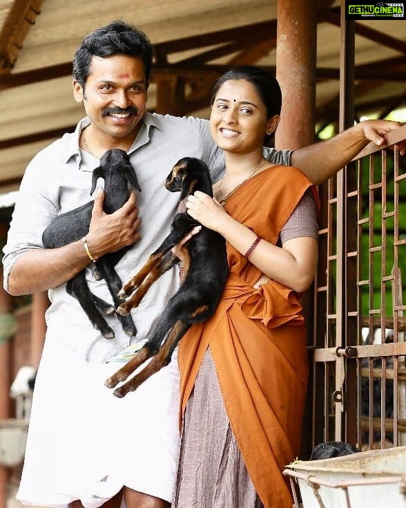 Arthana Binu Instagram - With our kadai kutty singham ❣💫 #kadaikuttysingam #chinnababu Our film is also going to release in Telugu, titled as 'chinnababu'❤