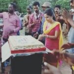 Arthana Binu Instagram - My Tamil debut 'thondan's release is nearing😊 and I am super excited about it! So here I begin the countdown by sharing a moment of happiness from our set! It was more like a family 😍