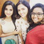 Arthana Binu Instagram - With two amazing ladies #girlpower#thondanaudiolaunch