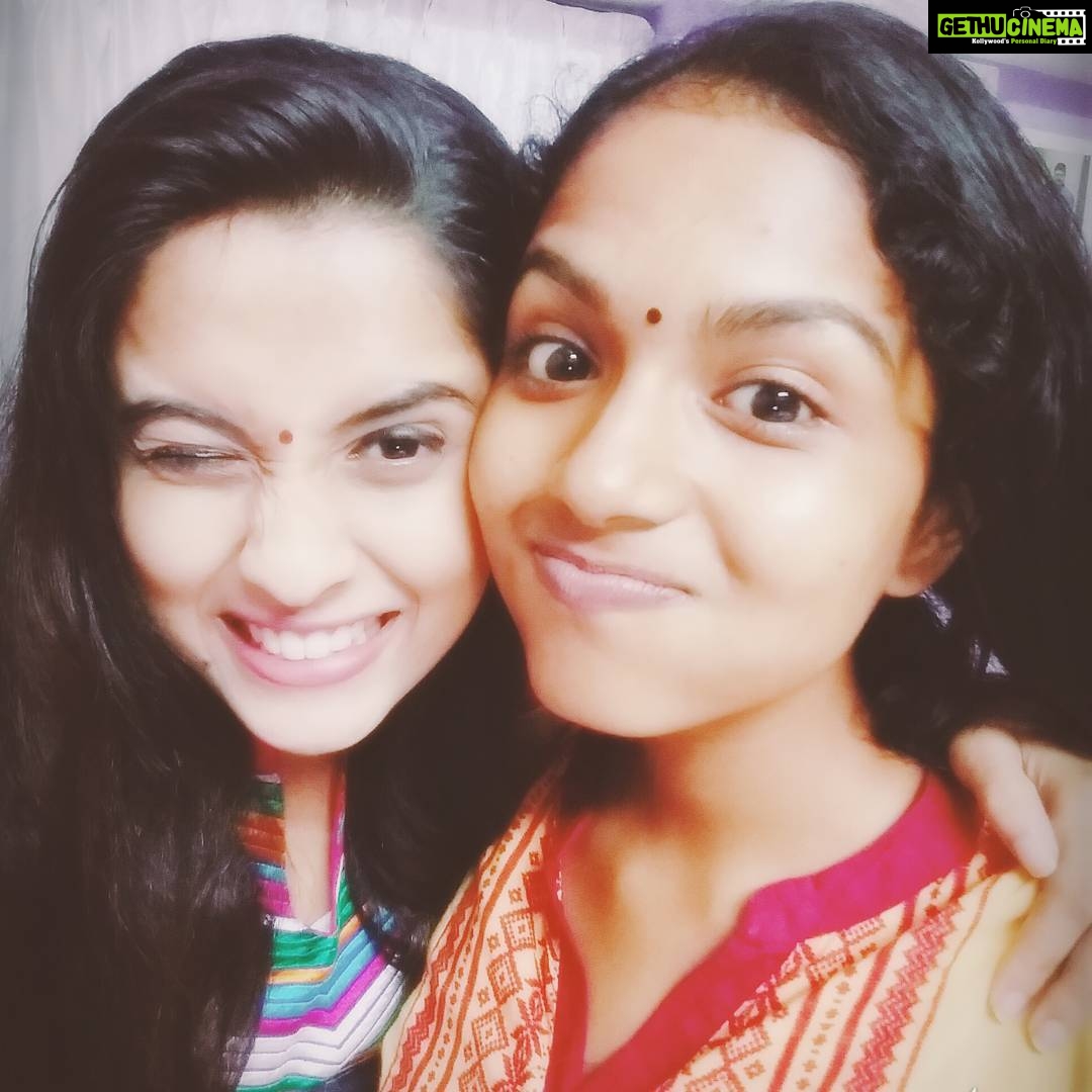 Arthana Binu Instagram - Crazy us😂 I love my vanikochu 😙
