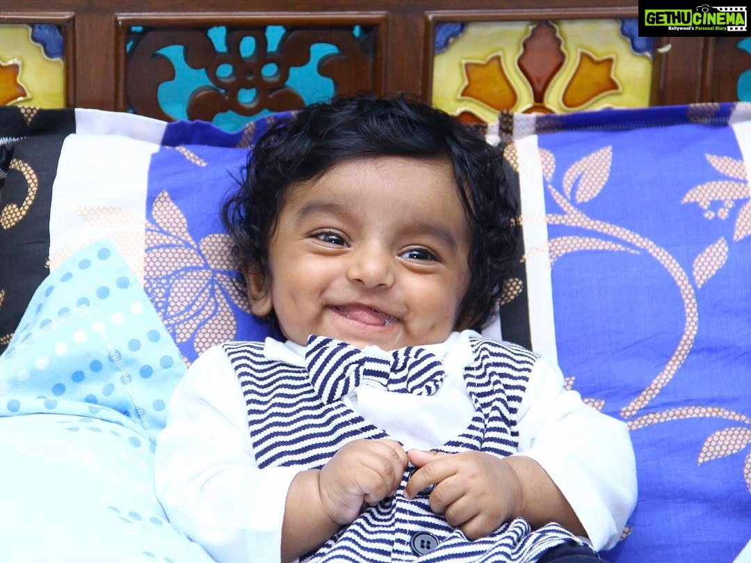 Arulnithi Instagram - Our little prince ..Magizhanππππππ