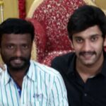 Arulnithi Instagram - With pandiraj sir at a friends function :)