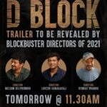 Arulnithi Instagram – @VijayKRajendran ‘ s #DBlock trailer from tomorrow @ 11:30 AM
Revealed by Blockbuster Directors of 2021

@SakthiFilmFctry @sakthivelan_b @MNM_Films @AravinndSingh @vijayviruz @Avantika_mish  @DoneChannel1