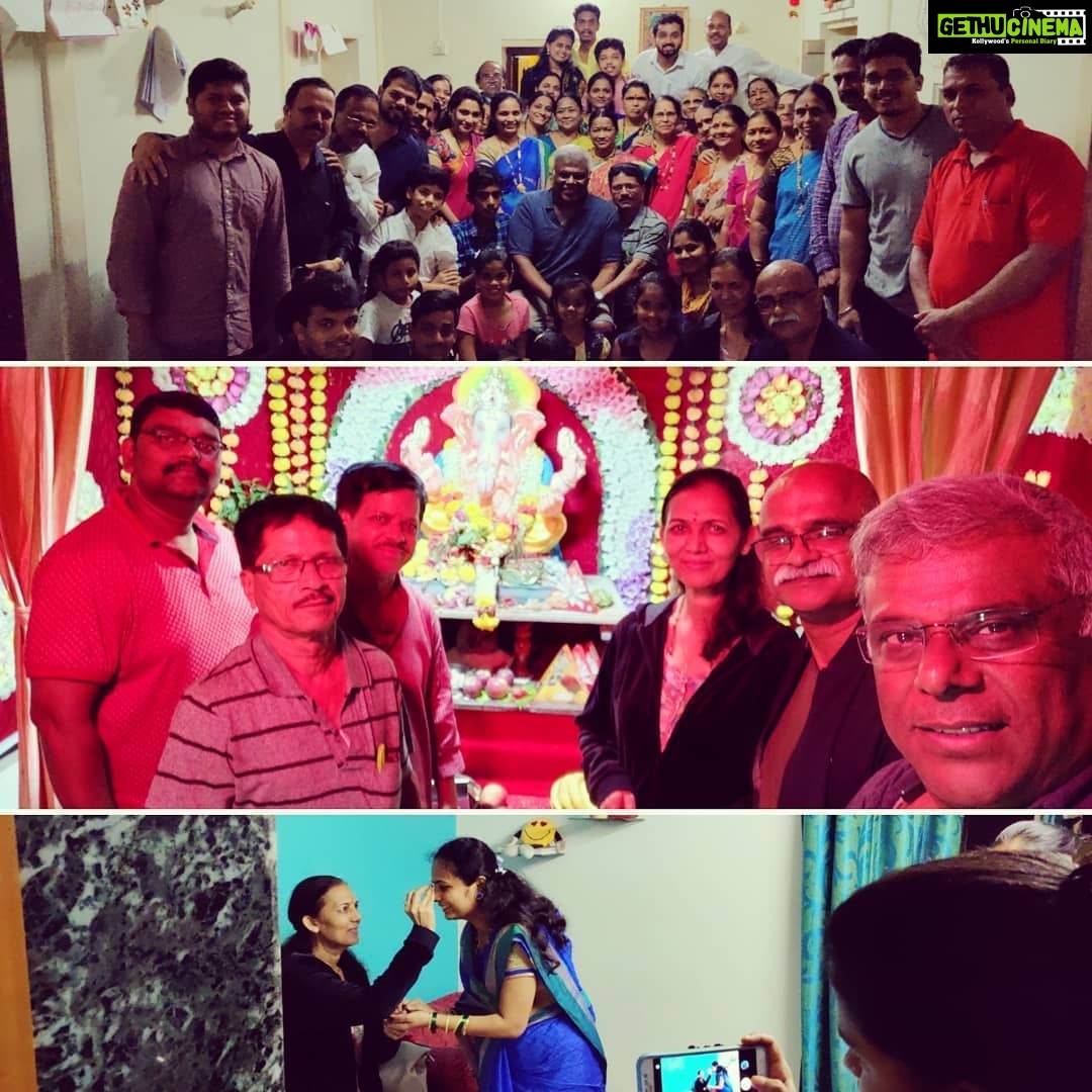 Ashish Vidyarthi Instagram - With the Kuradkar family at their 125 year old Ganesh Puja... Amidst love, Cheer & Torrential rain... Alshukran Bandhu.. Alshukran Zindagi! Savantwadi, India