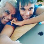Ashish Vidyarthi Instagram - An unexpected early wrap from work...I come home to him writing code... I ask the whats... And then, He has a tutoring conversation with me, about a Java, which has nothing to do with Sumatra. Child is the father of man. { Alshukran Mogs.. Alshukran Zindagi!} Mumbai, Maharashtra